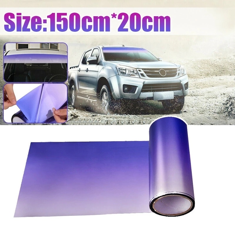 Miếng Dán Màu Gradient Chống Tia UV Cho Kính Chắn Gió Xe Hơi 20X150Cm