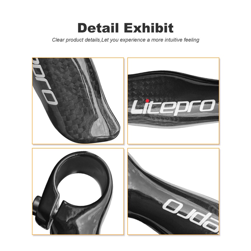 Tay Lái Xe Đạp Địa Hình 22.2mm 110g Bằng Sợi Carbon Màu Đen Chất Lượng Cao