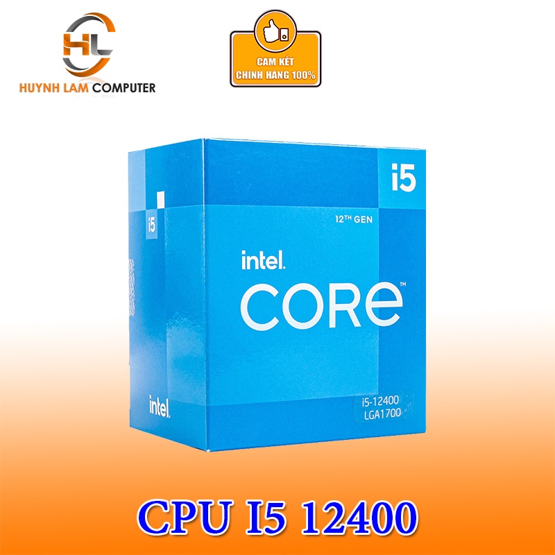 CPU Intel Core i5 12400 2.6GHz Turbo 4.4GHz (6 Nhân 12 Luồng, 18MB, LGA 1700) - Chính hãng Viễn Sơn