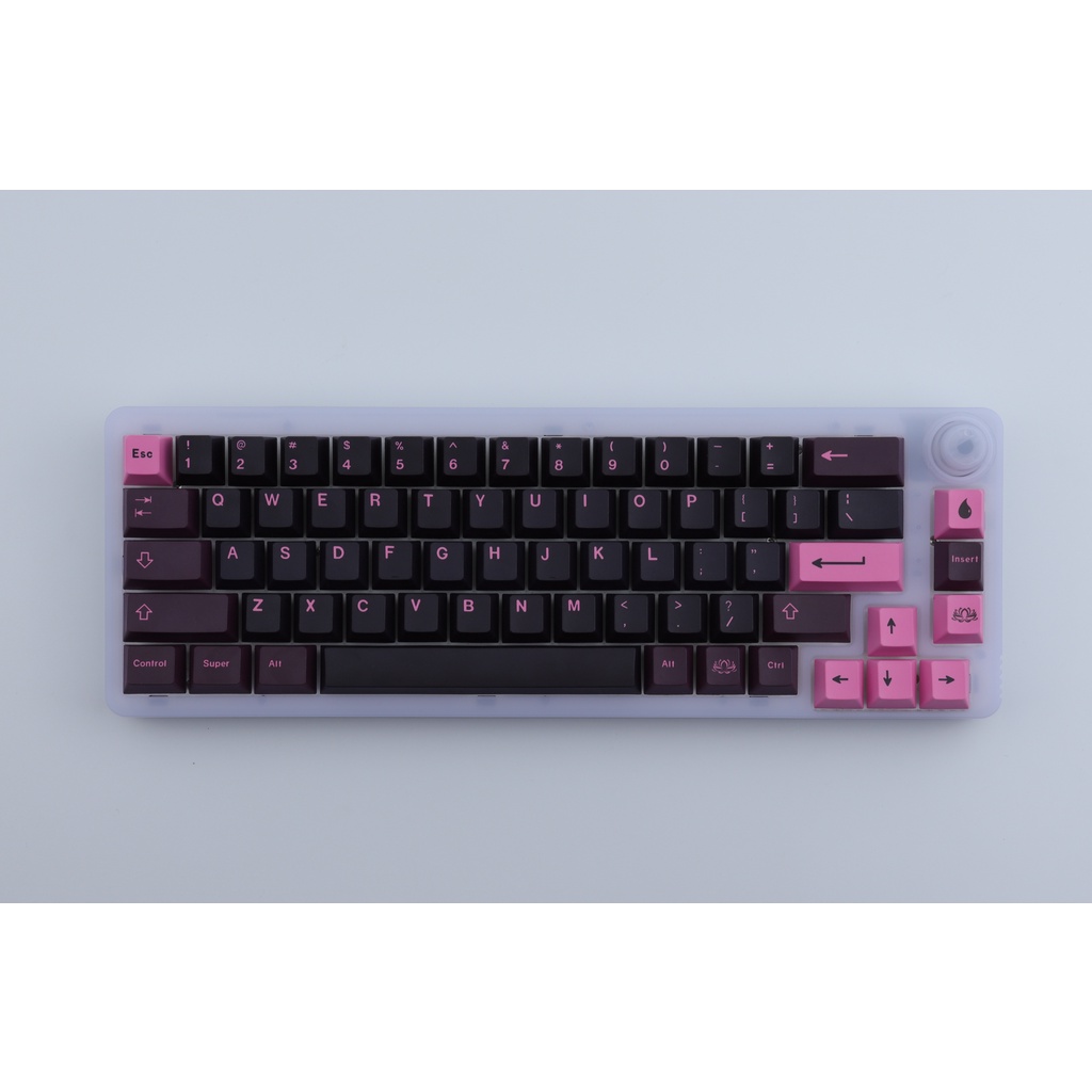 Gói phím GMK Black Lotus, 129 phím Keycaps Cherry Profile DYE-SUB Cá nhân hóa GMK Keycaps cho Bàn phím cơ / Bàn phím cơ chơi game