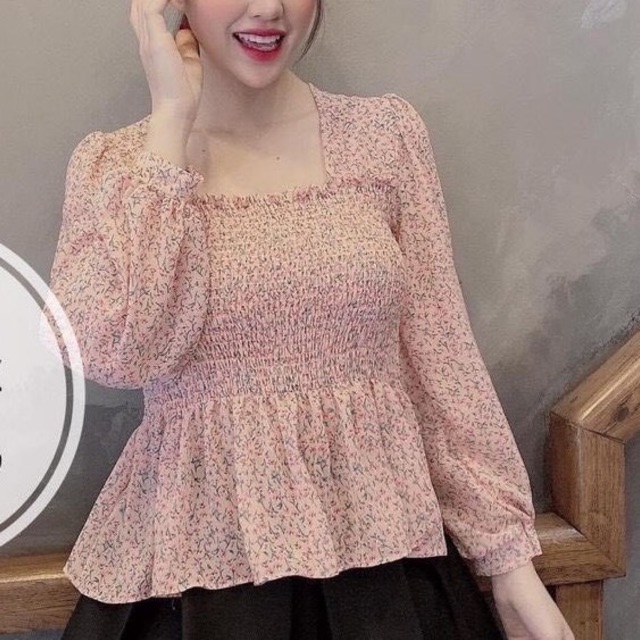 Áo kiểu bông nhí ❤️ áo kiểu nữ