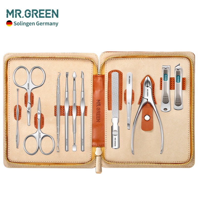 Set 12 dụng cụ làm móng MR.GREEN chuyên nghiệp bằng thép không gỉ