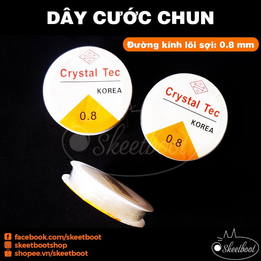 Dây cước chun trong suốt xỏ vòng kandi - Cuộn chun cước xỏ vòng tay hạt nhựa - DIY EDM festival- dây thun xỏ vòng cho bé