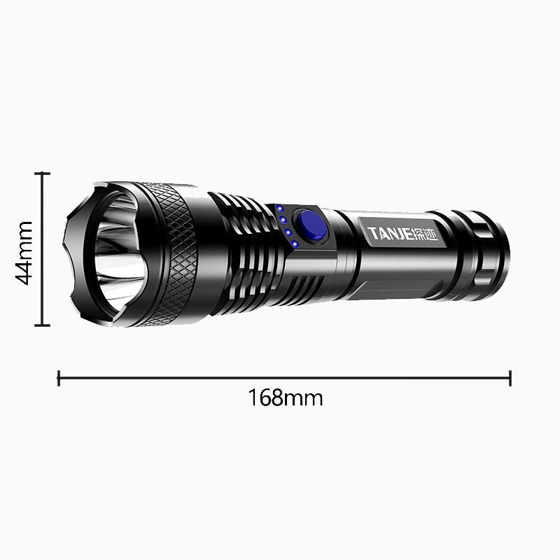 Đèn Pin Cầm Tay Ba Chế Độ Có Thể Sạc Lại Bằng Cổng USB Dùng Trong Trường Hợp Khẩn Cấp