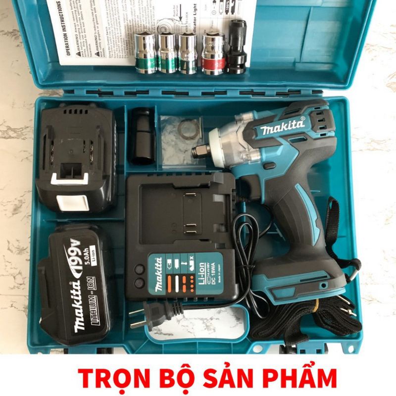 Máy siết bulong pin MAKITA 118V 2 PIN không chổi than, Lõi Đồng - Máy mài Góc, Máy Cắt