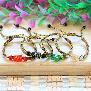Vòng tay chỉ ngũ sắc mix lu chữ kinh phật
