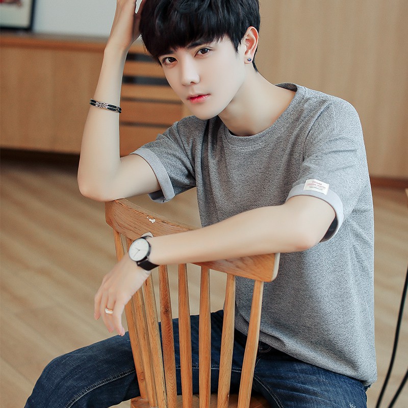 Áo phông nam trơn Hàn Quốc TN01 form vừa | BigBuy360 - bigbuy360.vn