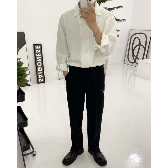 Sơ Mi Danton Tay Dài - Pyjima Black Shirt (2Color)