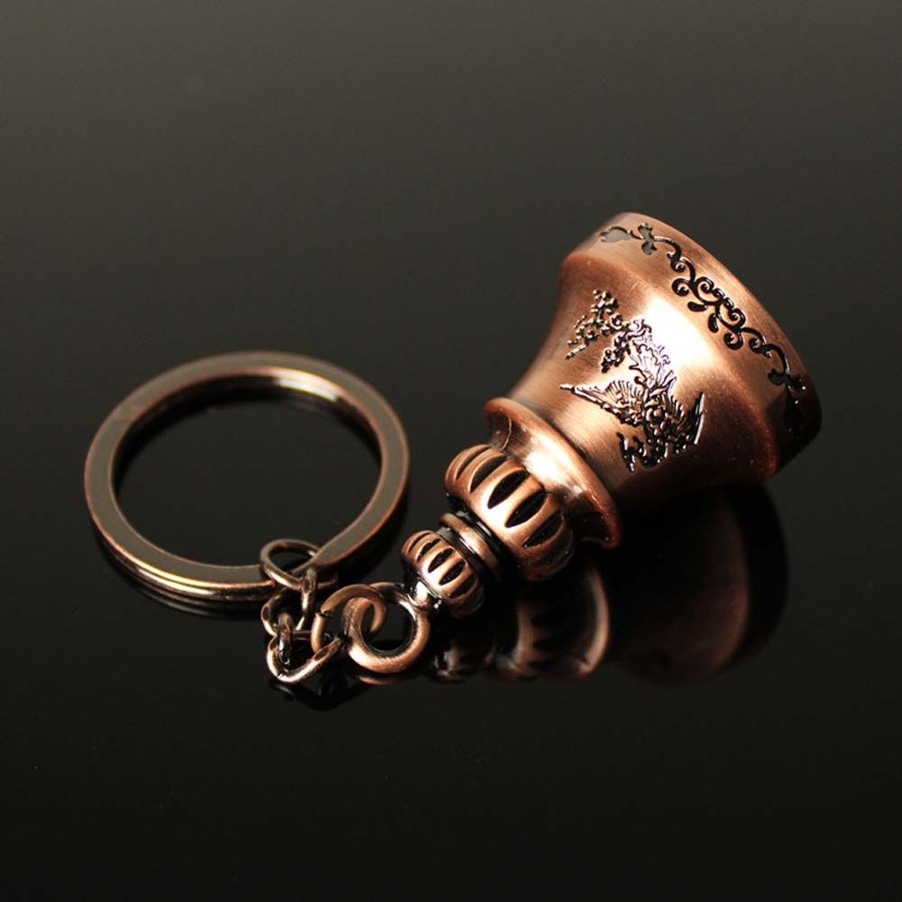 Móc khóa hình chuông gió may mắn bằng kim loại nhiều màu VANES1