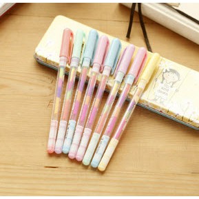 B72 bút bi nhiều màu nắp pastel bút cute bút dễ thương