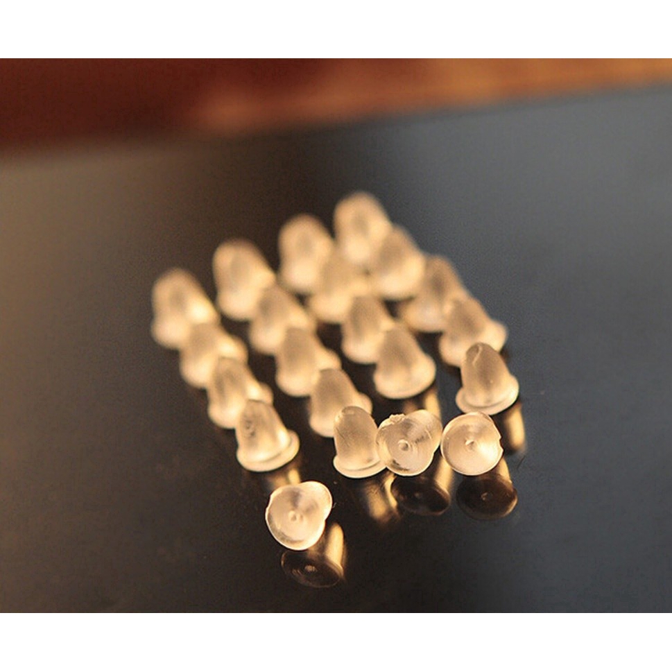 Set 500 Nút Nhựa 4mm Làm Đuôi Gắn Bông Tai