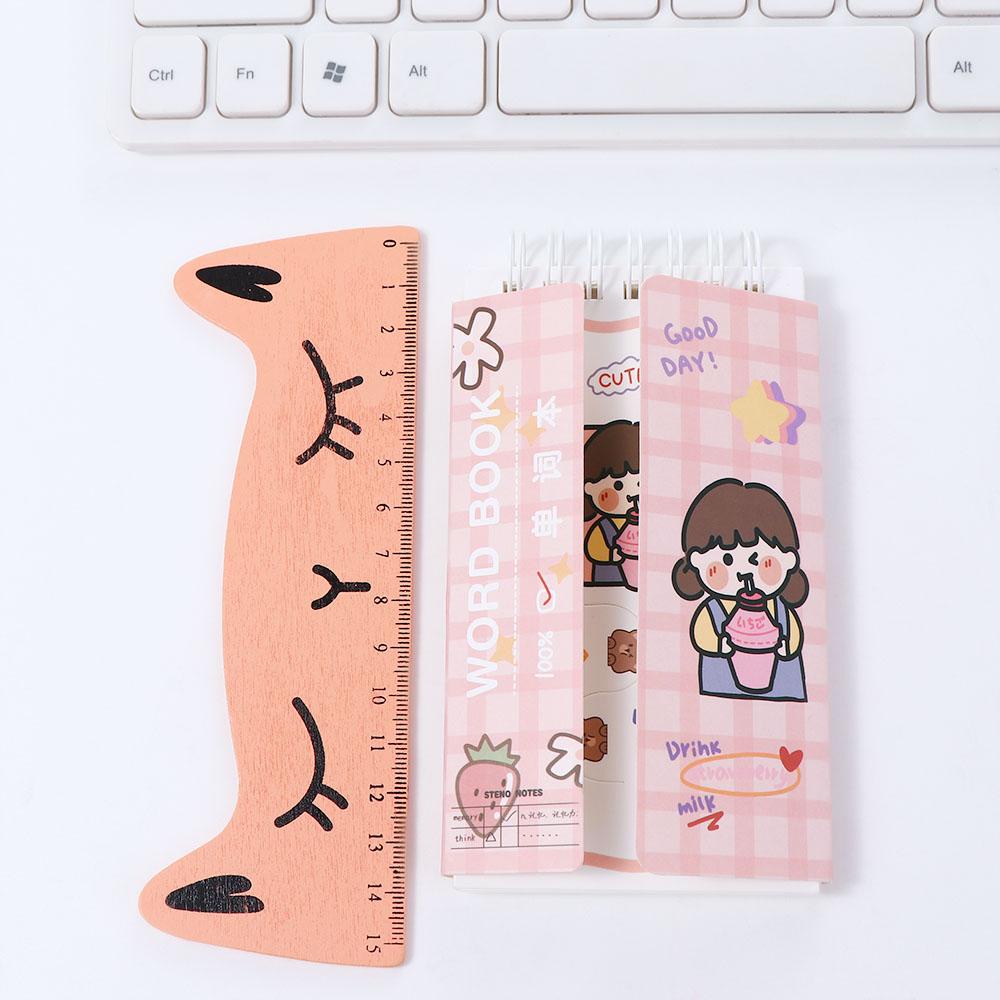 Thước Thẳng Bằng Gỗ Họa Tiết Chân Mèo Hoạt Hình Dễ Thương Dành Cho Học Sinh / Văn Phòng