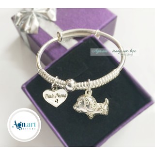 Lắc bạc trẻ em charm tuổi chó