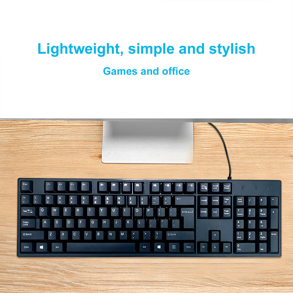 Bàn Phím Chống Nước Có Dây 104 Phím Cho Laptop / Máy Tính