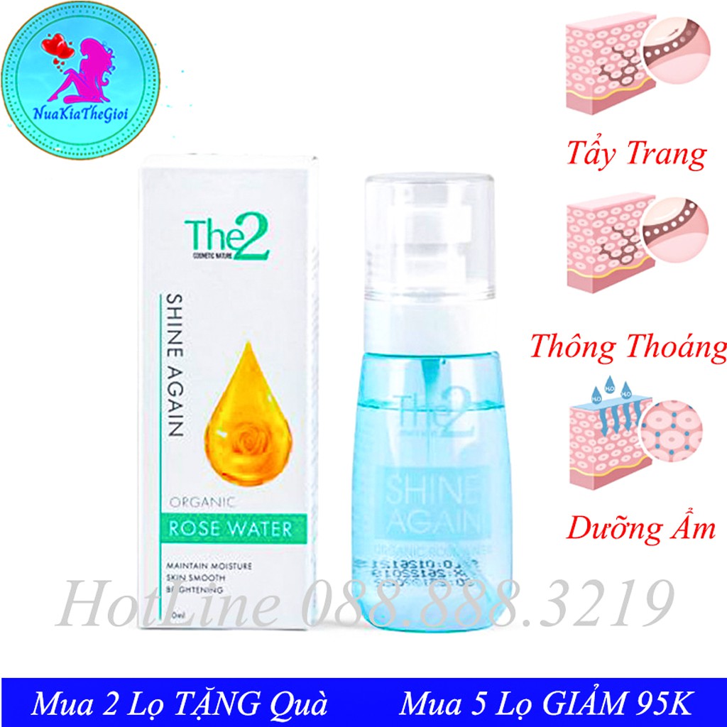 Nước Hoa Hồng Kiềm Dầu, Se Khít Lỗ Chân Lông The2 Toner 80ml