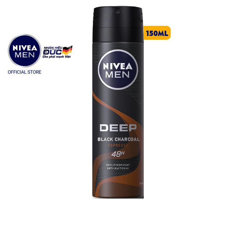 Xịt ngăn mùi Nivea than đen hương espresso 150ml 85367