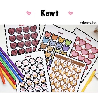 Sticker dán sổ ghi chú trang trí note học tập dễ thương xinh xắn