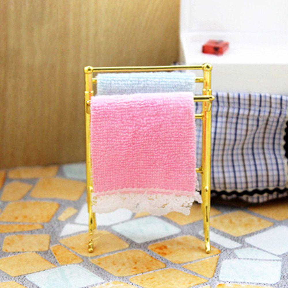 RAINBOW Mô Hình Giá Treo Khăn Tắm Mini Tỉ Lệ 1: 12 Trang Trí Nhà Búp Bê