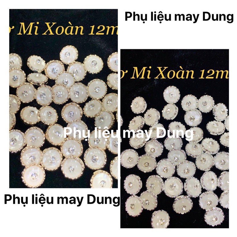 nút sơmi xoàn 12mm viền