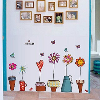 Decal dán tường hoa và bướm