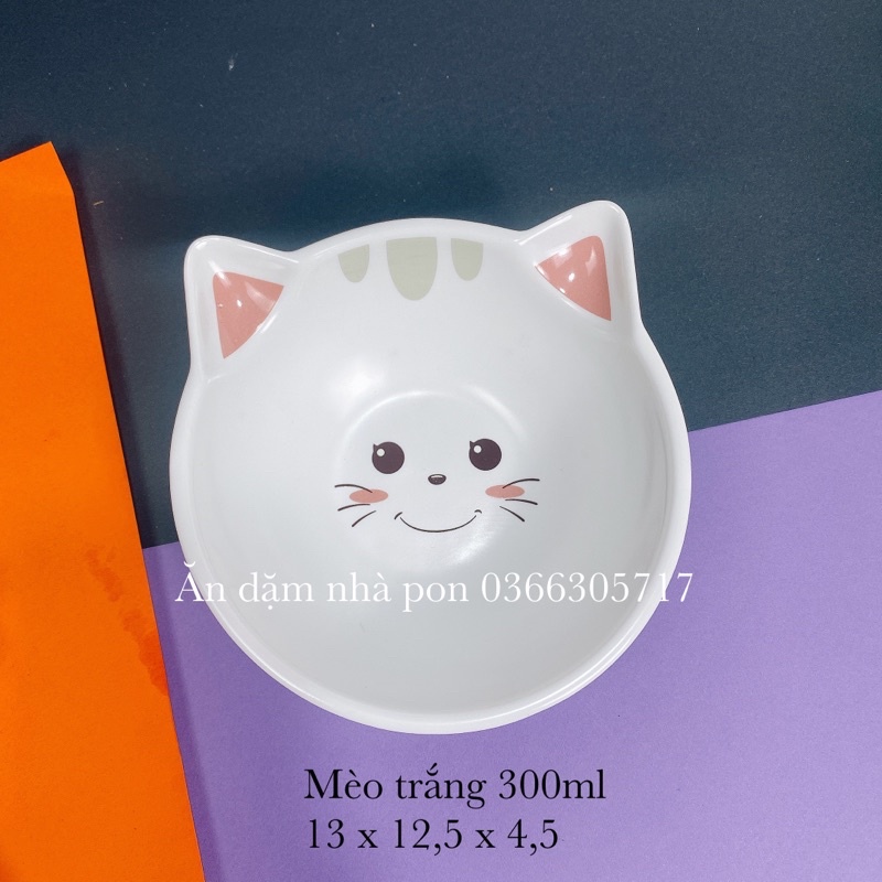 Bát ăn dặm, bát ăn cho bé, bát ăn dặm kiểu nhật kết hợp truyền thống, bát ăn màu trắng
