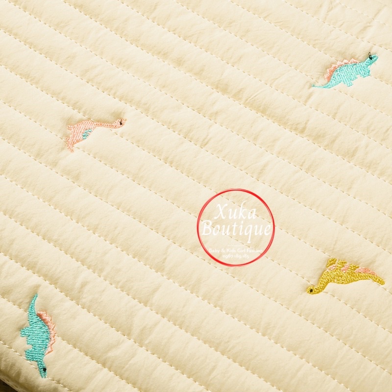 Gối Ngủ Cho Bé Sơ Sinh Mỏng Thêu Hoạ Tiết Xinh Xắn Style Hàn Quốc Hình Chữ Nhật Chất Liệu Cotton Thoáng Khí