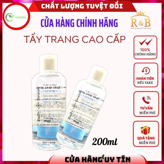 [SPa Cao Cấp]Nước Tẩy Trang Không Cồn Daily Beauty Pure &amp; Deep Make-up Off C Water, làm sạch da, chính hãng, dưỡng ẩm