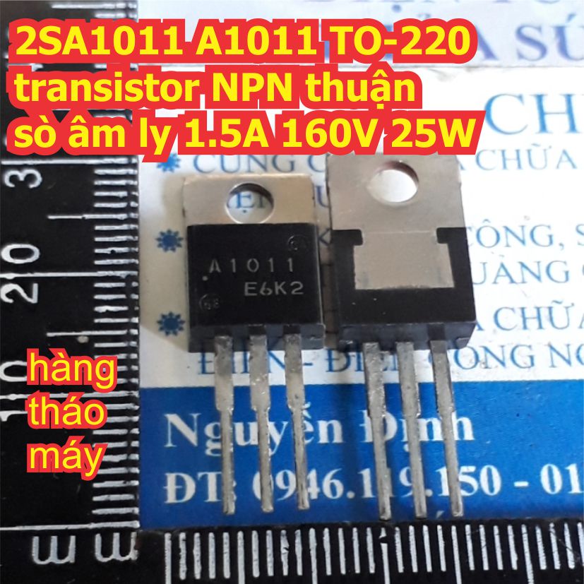 2 con 2SA1011 A1011 TO-220 transistor NPN thuận sò âm ly 1.5A 160V 25W kde8202