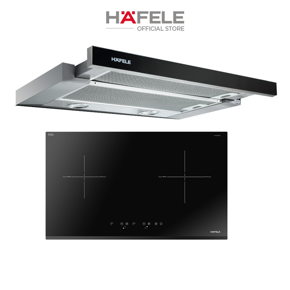 Máy Hút Mùi Âm Tủ HAFELE HH-TG90E (90cm) + Bếp Từ 2 Vùng Nấu Hafele 770x450mm HC-IS772EA