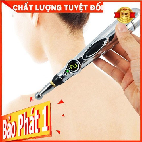 Bút châm cứu 3 đầu, massage xung điện châm cứu đông y tia hồng ngoại (thông kinh lạc)