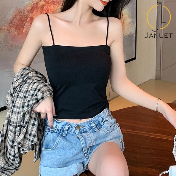 Áo 2 dây bra chất thun tăm loại 1 co giãn 4c