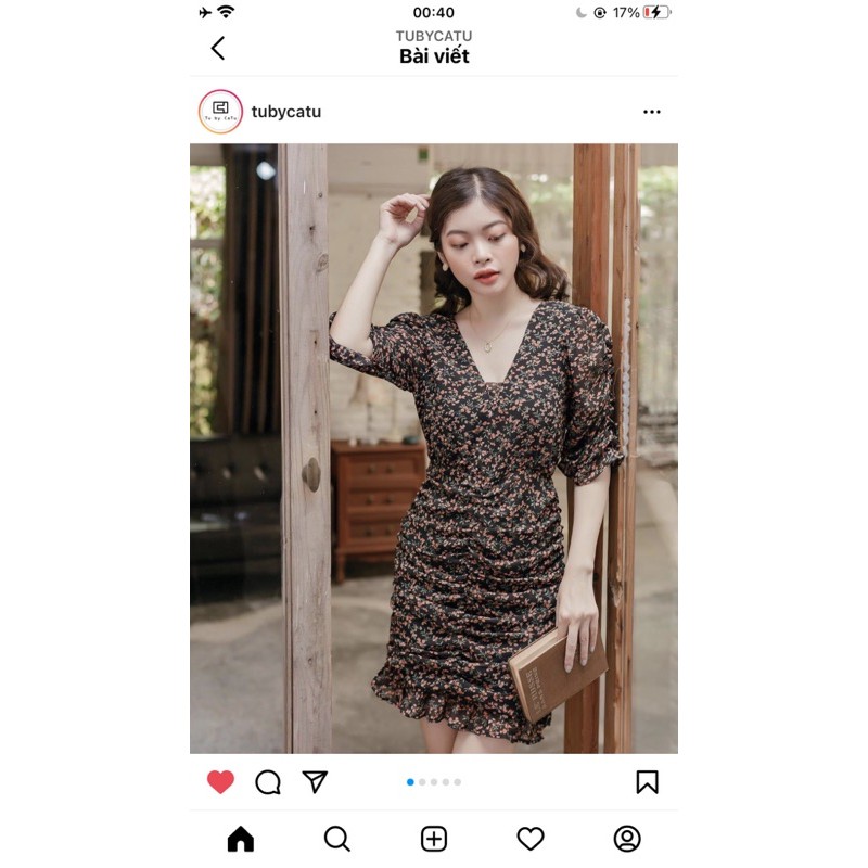 Đầm tubycatu freesize mặc cực tôn dáng, đi cafe rất xinh
