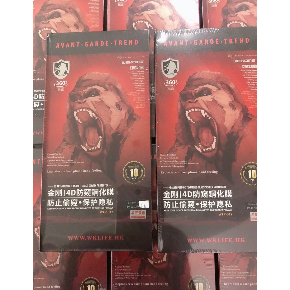 Kính Cường Lực King Kong Chống Nhìn Trộm Cho iP14/ 13/15/ 12/11 Pro/ProMax XR/XsMax/ Xs/X 8/7/6 Plus