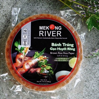 Bánh tráng gạo lứt bánh tráng nghệ bánh tráng củ dền 300g Mekong river