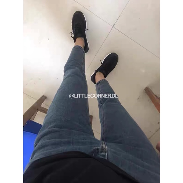 Quần Bò Nữ Vải Mềm Basic Lai Cuốn Quảng Châu có BIGSIZE