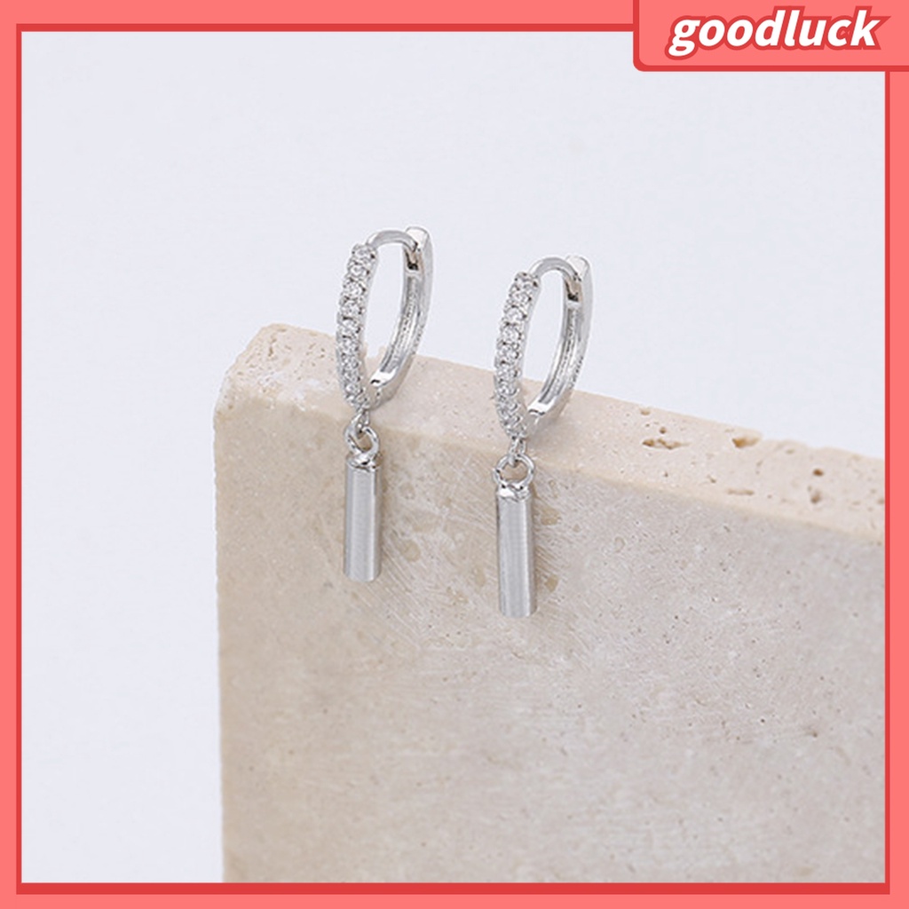 Fairystore| Bông Tai Dạng Que Dài Đính Đá Phong Cách Hàn Quốc Cho Nữ