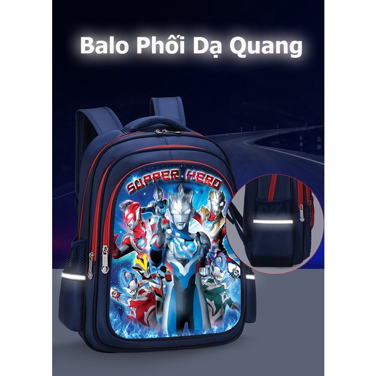 Balo cho bé trai chất đẹp, cặp sách học sinh cấp 1,2 hình siêu nhân người máy cho trẻ em tiểu học,trung học