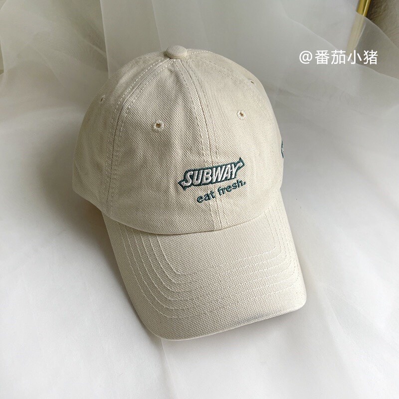 Mũ lưỡi trai thêu chữ Subway unisex Hàn Quốc đẹp rẻ ulzzang nam nữ - Nón kết