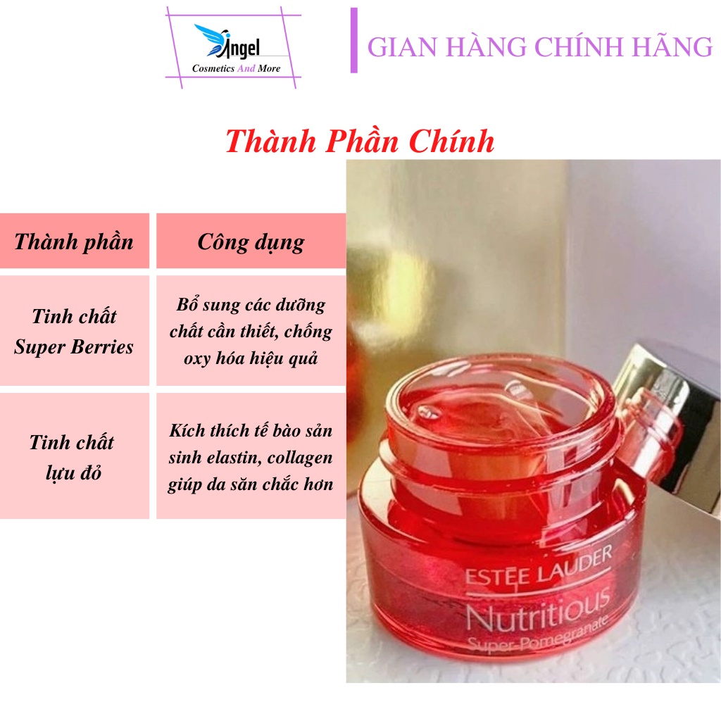 Kem dưỡng mắt lựu đỏ Estee Lauder Nutritious Super Pomegranate Radiant Energy Eye Jelly 5ml phục hồi vùng da mắt