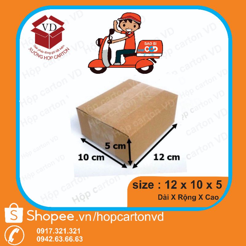 Hộp carton đóng hàng 12*10*5