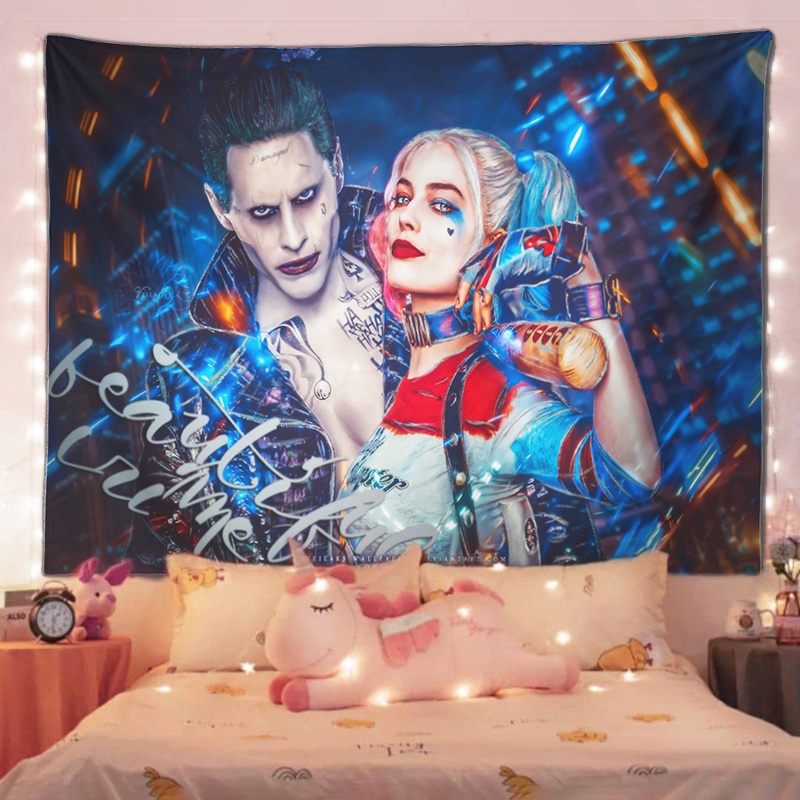 Joker 56 [Tặng Móc Treo] TRANH VẢI TREO TƯỜNG, THẢM VẢI TRANG TRÍ PHÒNG NGỦ, DECOR - IN THEO YÊU CẦU.