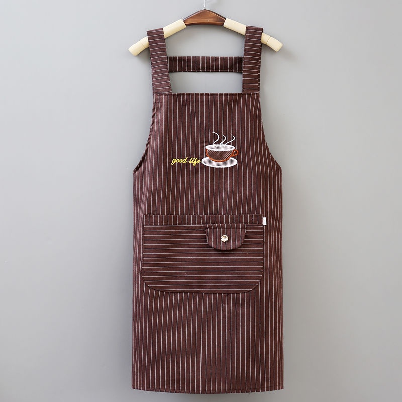 Tạp Dề Cotton Không Tay Chống Dầu Phong Cách Hàn Quốc Dễ Thương Dành Cho Nữ