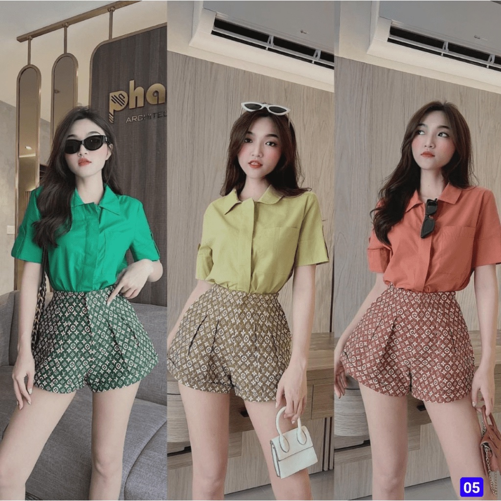 [ HÀNG NHẬP KHẨU ] SET ÁO LỤA/ QUẦN BỐ THÁI, MÀU PHỐI TAO NHÃ, ĐI LÀM/ ĐI CHƠI/ ĐI DU LỊCH ĐỀU XINH, CÓ ĐỦ CÁC SIZE shop