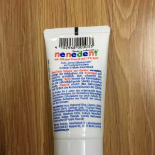 Kem đánh răng trẻ em Nenedent 50ml