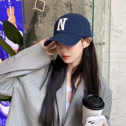 Mũ Lưỡi Trai Vải Cotton In Chữ N Kiểu Hàn Quốc Cá Tính