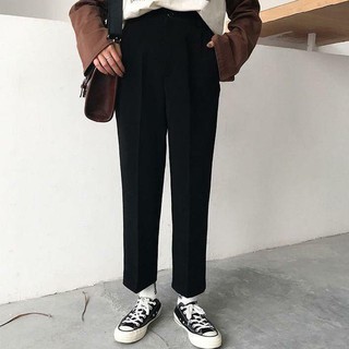 Quần baggy tây đen nam nữ unisex gin store v