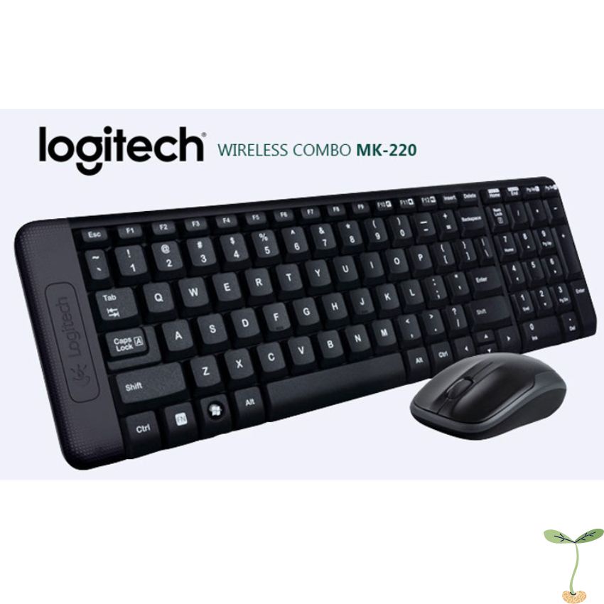 Bộ chuột bàn phím và chuột không dây Logitech MK220 màu đen, Wireless, Hàng chính hãng bảo hành 36 tháng