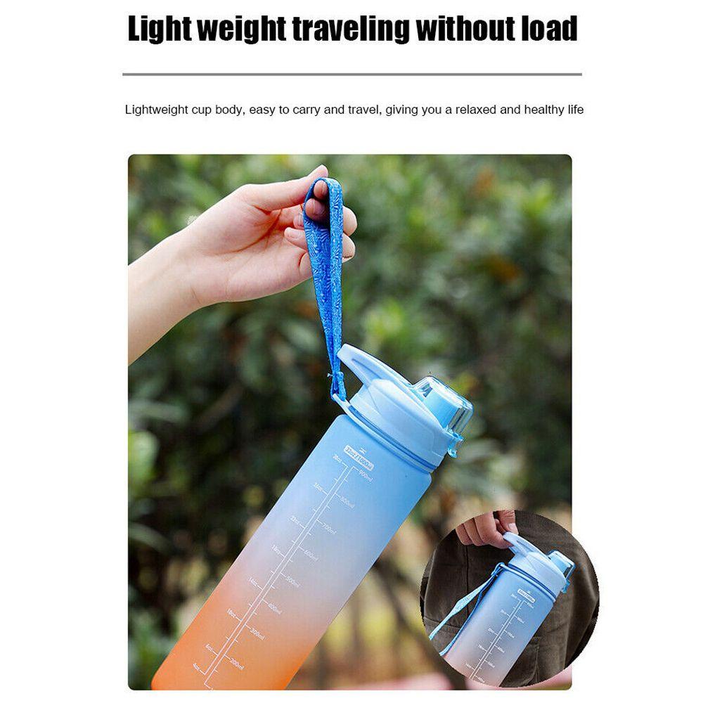 ♫Daphne♫ Bình Nước Thể Thao Dung Tích 1L Có Ống Hút Tiện Dụng Nhiều Màu Sắc