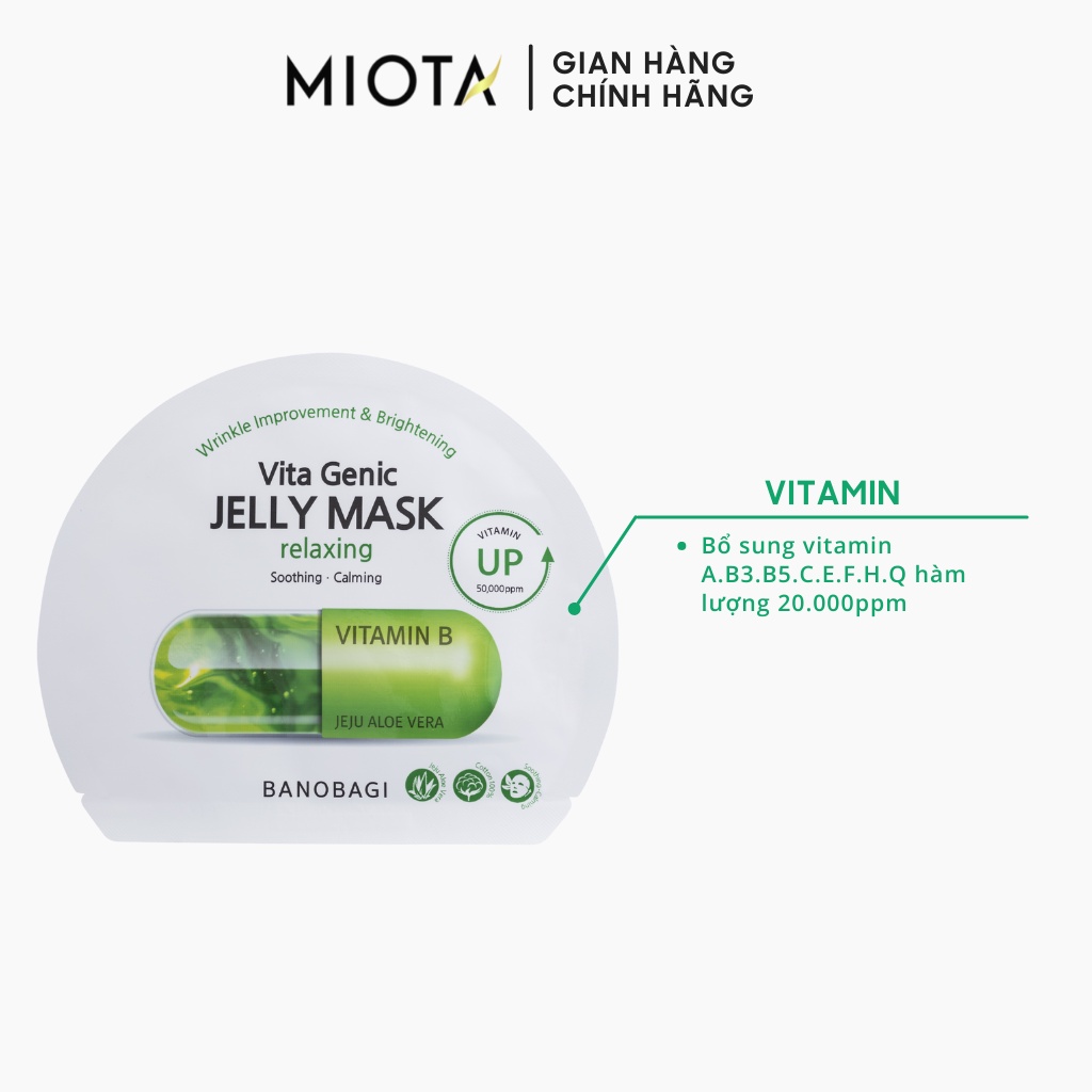 [Bạn mới nhập COSHBM -50% đơn 0Đ] Mặt nạ dưỡng da Vita Genic Jelly Mask BANOBAGI 30ml | WebRaoVat - webraovat.net.vn