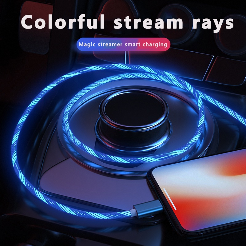 1M Kebiss LED Light Charger Cáp USB cho dòng thiết bị IP11 12promax 6 7 8 X Xr Cáp 3A Dây sạc nhanh Cáp USB C